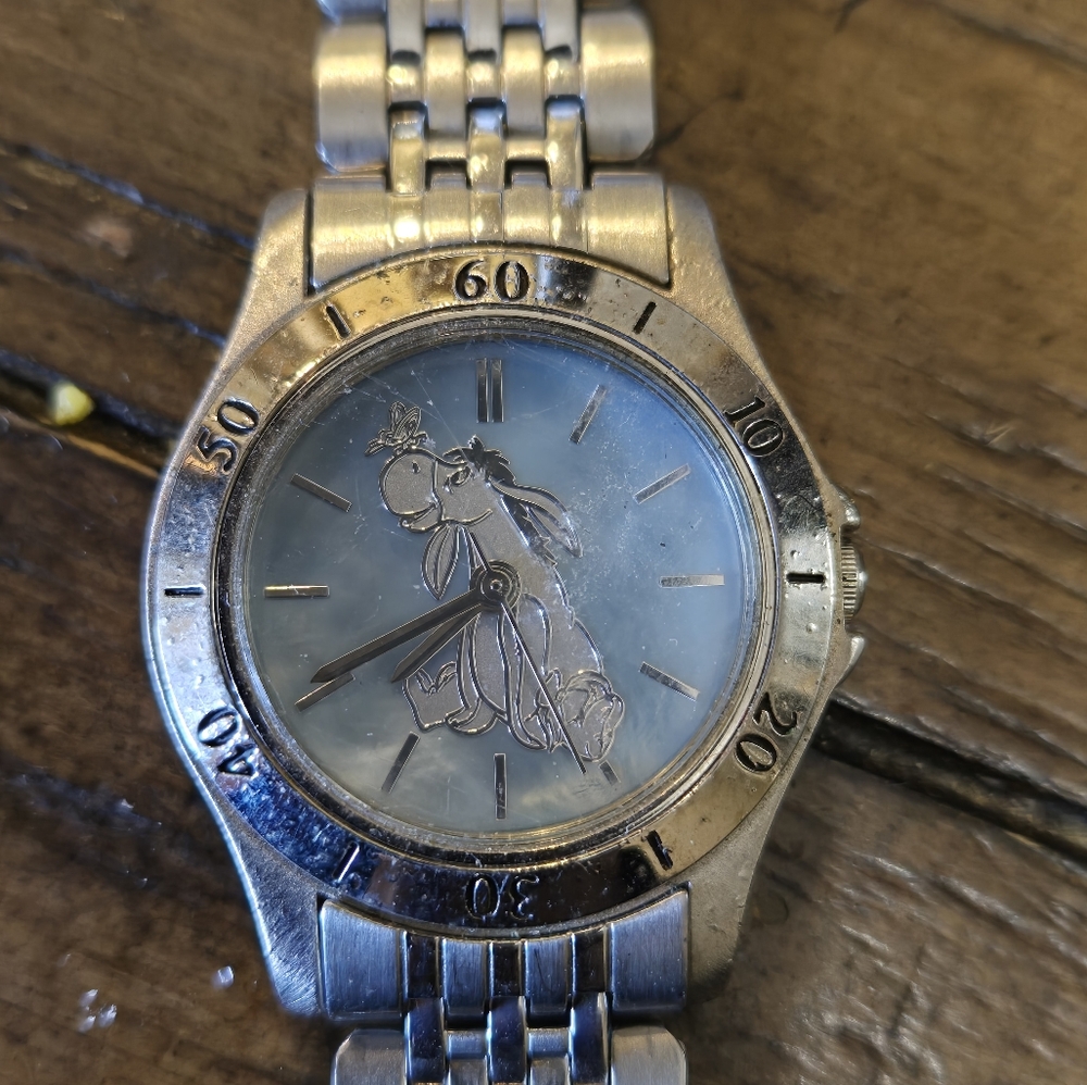 Disney Silver Eeyore Character Watch
